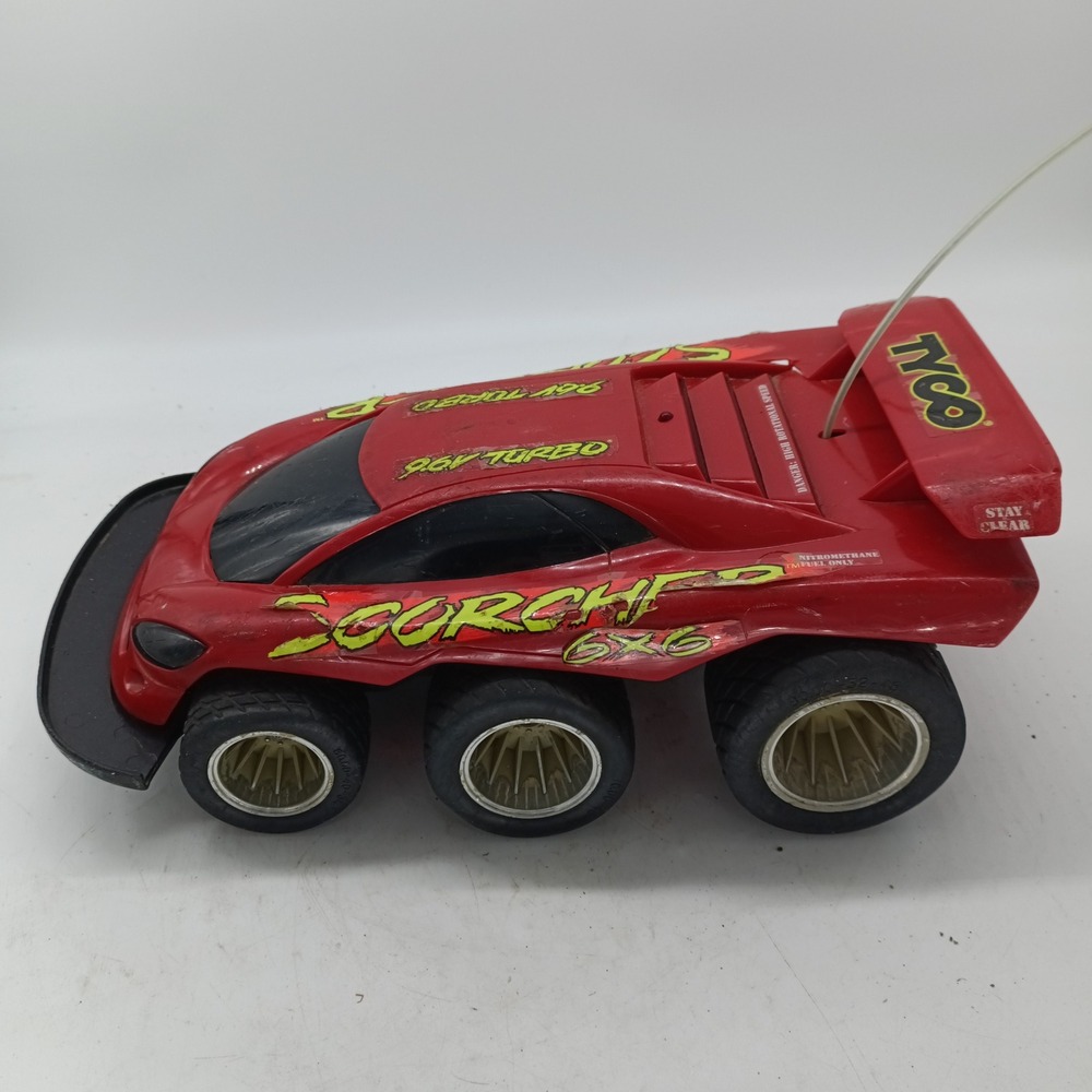 Tyco Scorcher 6x6 RC Car Red 9.6V Turbo Vintage Radio Control Vehicle Untested